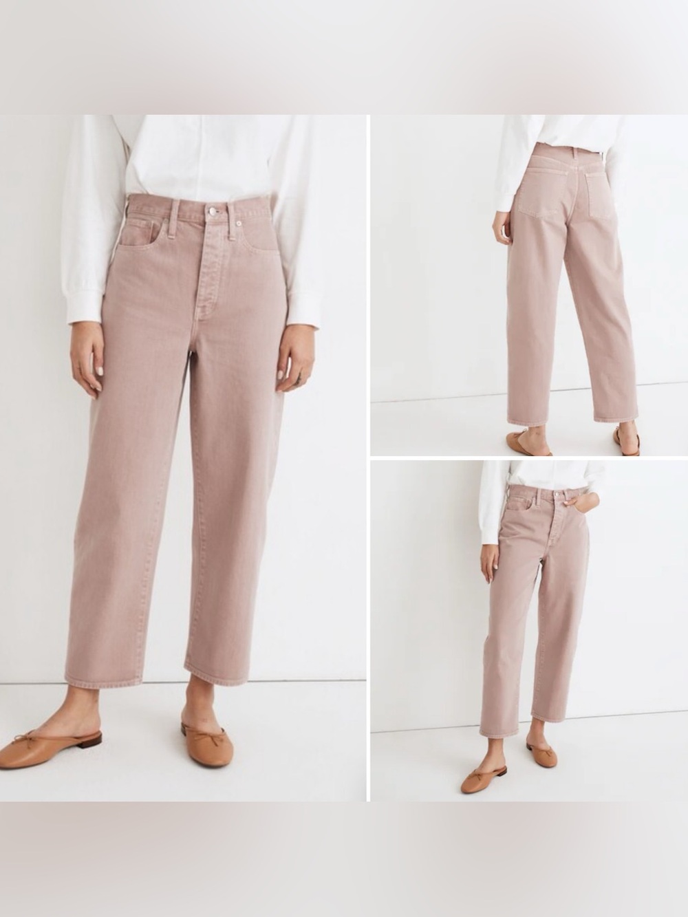 Madewell Balloon Jeans Garment Dyed Edition in Vintage Petal Women's Size 29